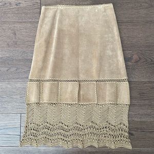 VTG 90s Midi Suede Skirt